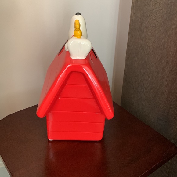 Peanuts-Snoopy & Woodstock Glass Bank-Like New - Picture 5 of 15